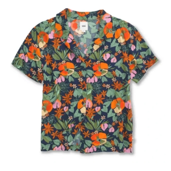 VANS Ka Lanii Button Down Woven Shirt Tropic Small - Picture 3 of 6
